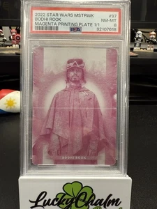 2022 Topps Star Wars Masterwork Bodhi Rook Printing Plate Magenta 1/1 PSA 8 - Picture 1 of 2