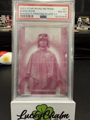 2022 Topps Star Wars Masterwork Bodhi Rook Printing Plate Magenta 1/1 PSA 8 - Image 1 of 2