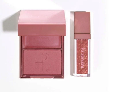 Patrick Ta Glow and Gloss Set: Major Headlines Blush Duo & Lip Gloss WARM ME UP - Image 1 of 4