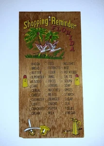 Vintage Florida Souvenir Holz Einkauf Erinnerung Tafel Vintage Küche Deko - Bild 1 von 1