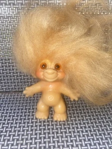Vintage DAM Troll Amber Augen Glas Creme Orange Haare 1 - Bild 1 von 7