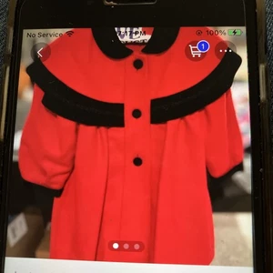 Vintage Rothschild scharlachroter Wollmantel 3T - Bild 1 von 3