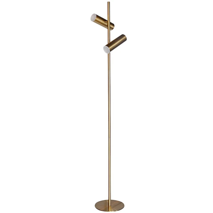 Dainolite Constance 12W Floor Lamp, Brass/Frosted Acrylic - CST-6112LEDF-AGB - Image 1 of 1
