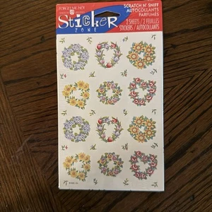 De Colección Scratch N Sniff Pegatinas Flores Florales Corona NUEVO Paquete Sellado No Me Olvides - Imagen 1 de 2