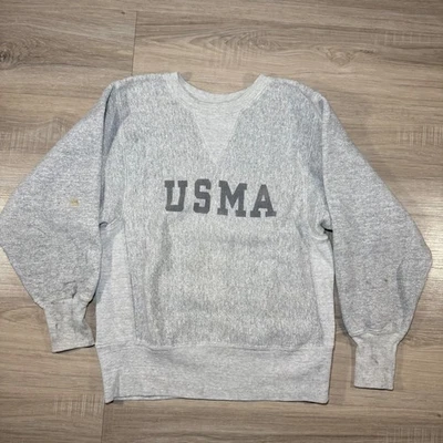 Sudadera De Colección Años 70 Campeón Militar USMA Tejido Inverso Calentamiento S Hecha en EE. UU. Foto 1 de 4