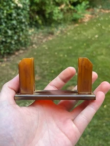 Vintage Phenolic Amber Bakelite Catalin Component Not Handles Tortoise Colour - Picture 1 of 20