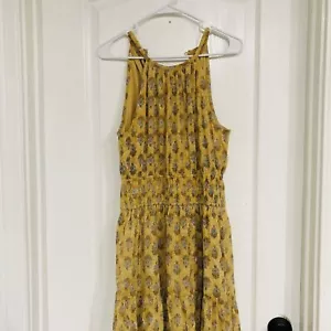 Abito donna DRA Los Angeles senza maniche elasticizzato vita floreale giallo taglia XS - Foto 1 di 11