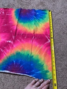 22" x 23" Tie Dye Fabric, Jersey-like Knit, Rainbow, Very Good Ombre Fade - Picture 1 of 3
