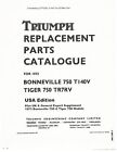 Triumph Parts Manual Book 1973 Bonneville 750 T140V & 1973 Tiger 750 TR7RV