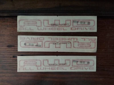 1991-96 Dodge Stealth ou Mitsubishi 3000 GT Liftgate AWD decalque vermelho #EZ64KR4 NOS - Imagem 1 de 4