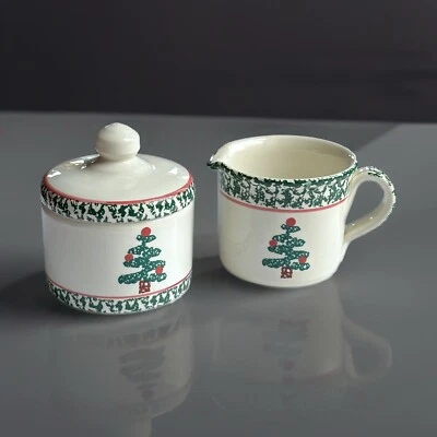 Furio Hecho en Italia Árbol de Navidad Gres Crema y Azúcar Set Artículos de Esponja Foto 1 de 4