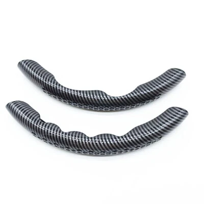Car Steering Wheel Cover Carbon Fiber Color 38cm Anti-slip Booster Protector - Image 1 of 4