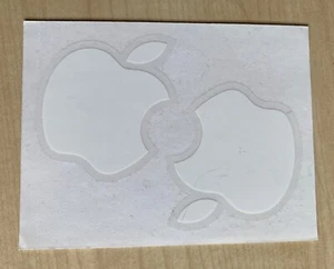 2 x Apple Aufkleber, weiß, Mac, NEU & original! - Photo 1/1