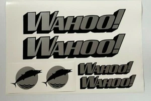 4 Wahoo! Boat Decals TWO  24x4.5 &  TWO  10 x2.5 real Marine Vinyl  - Bild 1 von 2