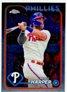2024 Topps Chrome Baseball Bryce Harper No. 62 Philadelphia Phillies - Picture 1 of 2