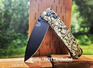 Benchmade Bugout Engraved Solid Brass Scales