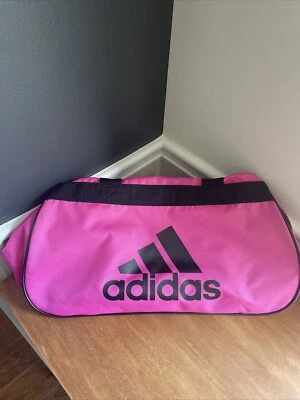 Adidas Diablo Small Duffel Bag W/ Strap Intense Hot Pink/Black, One Size GREAT - Image 1 of 3