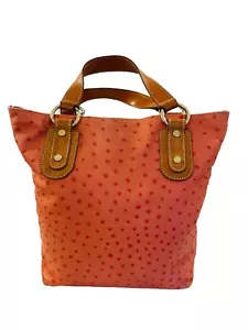 Maurizio Taiuti Italy Coral Ostrich Style Echtleder Mini Tote Schultertasche - Bild 1 von 24