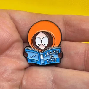 SOUTH PARK KENNY READING LEARN TO LIVE BOOK METAL ENAMEL PIN ANIMATED TV SERIES - Picture 1 of 4