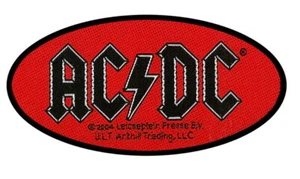 AC/DC AUFNÄHER PATCH # 38 LOGO OVAL 9x5cm FLICKEN ABZEICHEN - Picture 1 of 1