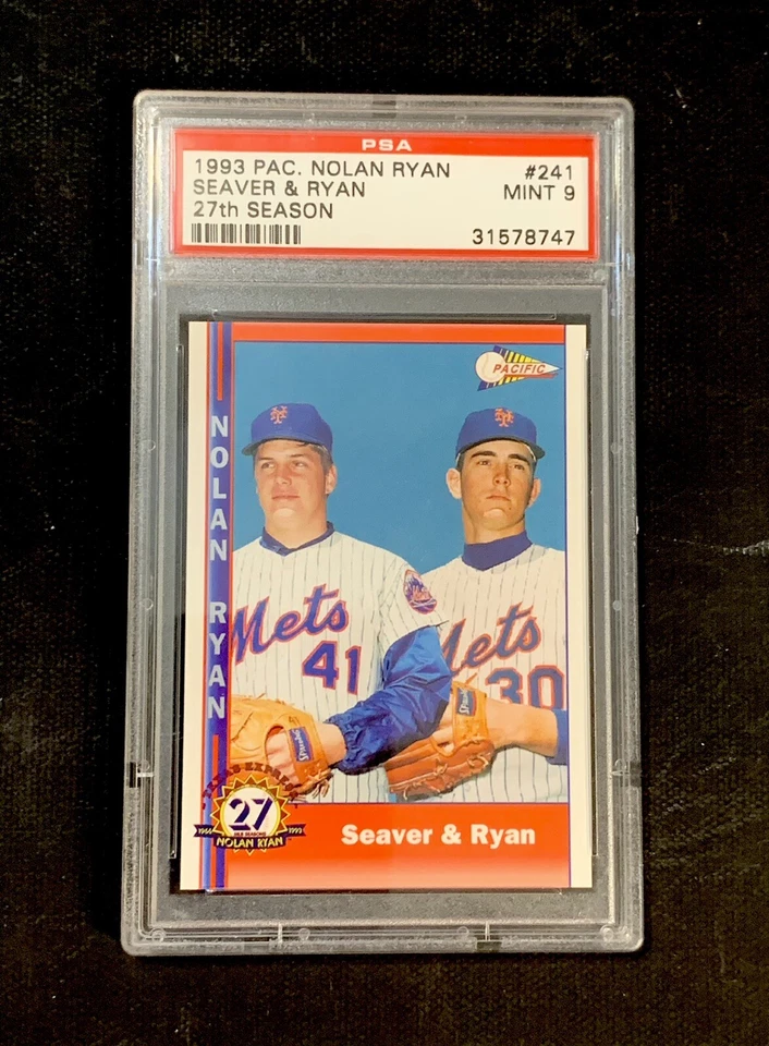 Nolan Ryan/Seaver 1993 Pacific 27ª Temporada Inserto Limitado PSA 9 (31578747) Foto 1 de 1