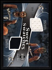 2006-07 Upper Deck Sweet Shot Swatches Dual Antawn Jamison/Gilbert Arenas JERSEY