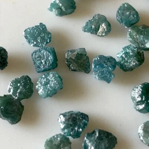 15-teiliges Set natürlicher Rohdiamant blau roher ungeschliffener loser Diama... - Bild 1 von 10