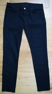 J BRAND SHADOW The Skinny Cut #4477 Blue Black Denim Crease Detail Jeans Sz29 - Picture 1 of 9