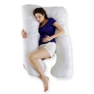 U Shaped Maternity Full Body Support Pillow Washable Cover for Pregnant Women - Picture 1 of 9
