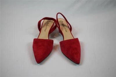 NIB Bella Vita Bright Red Red Sling Black Kitten Medium Heel Size 5 1/2 M - Image 1 of 4