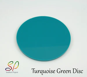 Turquoise Green Acrylic Discs Laser Cut 3mm Cast Acrylic 100mm - 600mm diameter - Picture 1 of 1