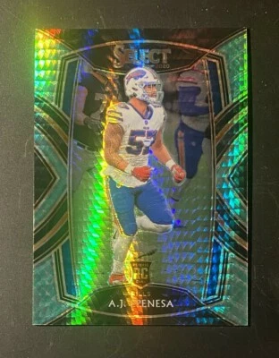 2020 Panini Select A.J. Epenesa RC Club Level T-Mall Dragon Scale Prizm #02/67 - Image 1 of 2
