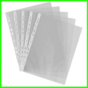 100 x BUSTE PLASTIFICATE A4 PER RACCOGLITORE AD ANELLI TRASPARENTI IN PLASTICA - Foto 1 di 1