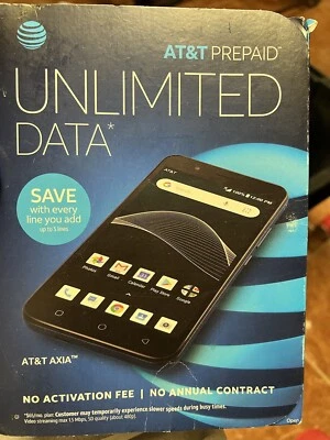 AT&T AXIA 16GB Prepaid Phone Dark Blue - Image 1 of 2