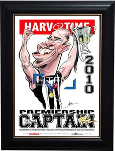 Nick Maxwell Collingwood 2010 Premiership Captain Medal Harv Time Print Framed - Picture 1 of 1