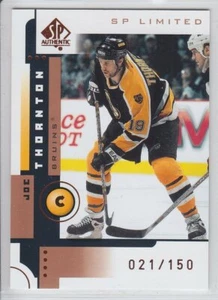 2001-02 UD SPA JOE THORNTON LIMITED /150 PARALLEL #6 SP Authentic Bruins Sharks - Picture 1 of 1