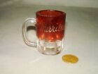 c1900 Souvenir Ruby Stained Glass EAPG - Miniature Beer Mug - MERRILLAN WIS WI