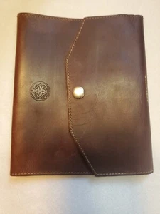 Trifold Leather Journal Cover with Celtic Knot  - Picture 1 of 6