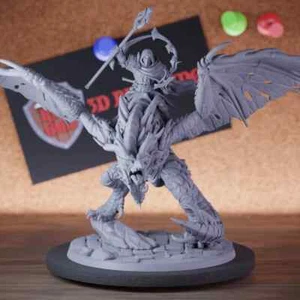 Wyvern Rider Miniature Dungeons and Dragons Cleric Mini DnD 5e TTRPG Pathfinder - Picture 1 of 8