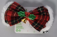 Claire/'s Girls Hair Barrette Clip Red Plaid Holly Holiday Christmas Festive