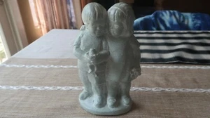 2005 Isabel Bloom 7.75" Children Boy Girl Frog Sculpture - Picture 1 of 6