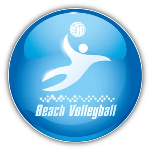 "Calcomanía pegatina para parachoques de coche emblema brillante voleibol de playa - 3"" o 5""" - Imagen 1 de 1
