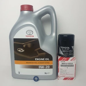 TOYOTA ESTIMA HYBRID AHR20 2.4L GENUINE 0W20 OIL & SUMP PLUG WASHER & OIL FILTER - Picture 1 of 4