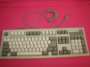 APC Patent Approved Vintage Clicky Wired Keyboard with Number Pad White ALPS - Picture 1 of 7