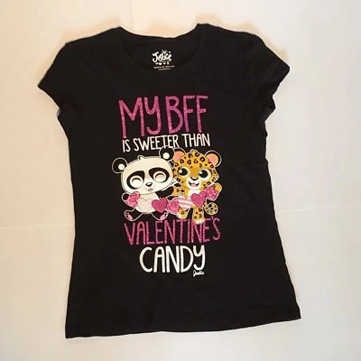 JUSTICE Girl's My BFF is Sweeter Than Candy Short Sleeve Graphic TOP Sz 8 NWOT - Image 1 of 2