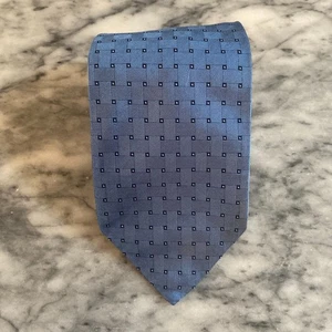 Brooks Brothers 346 Men's Pure Silk Blue Basket Weave Necktie Made in USA J156 - Picture 1 of 6