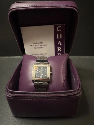 Phillipe Charriol St. Tropez Stainless Steel Square Face Diamond Quartz EUC - Image 1 of 4