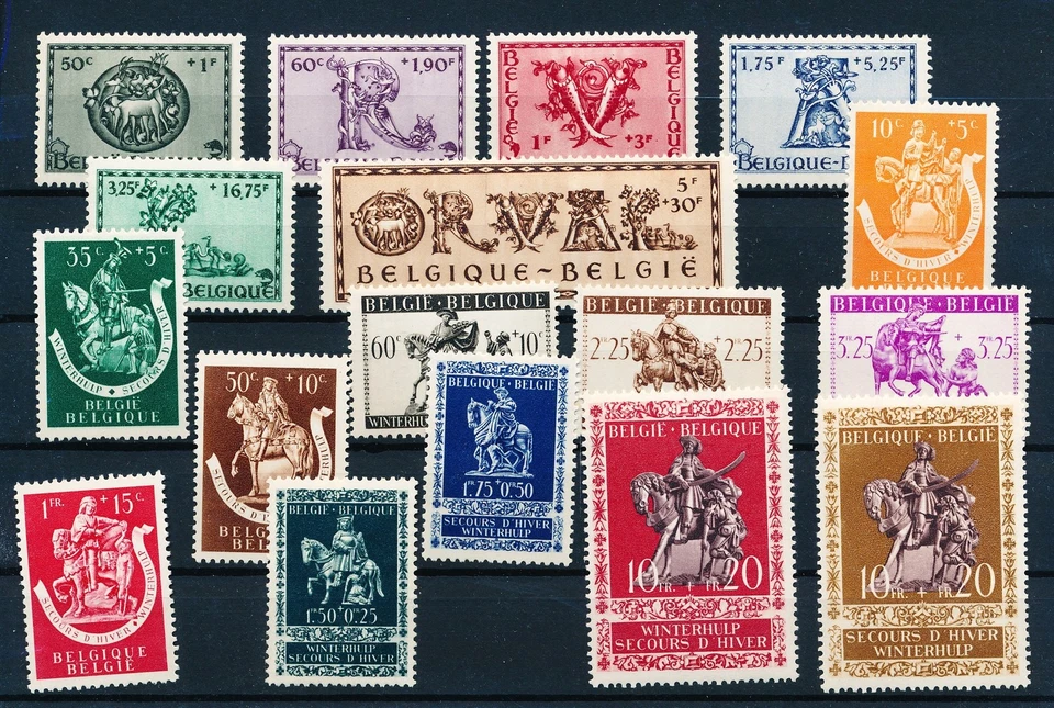LS63150 Belgium winterhulp Orval abbey fine lot MNH - Image 1 of 1