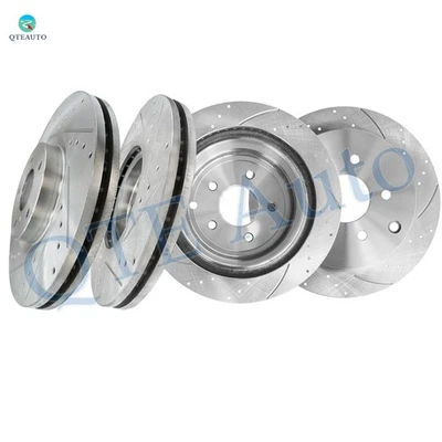 Комплект из 4 передних 320 мм задних 308 мм просверленных тормозных дисков для 2014 2015 Infiniti QX70 - Изображение 1 из 4