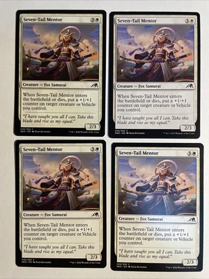 4x Mtg Kamigawa Neon Dynasty Seven-Tail Mentor NM/M Magic The Gathering - Bild 1 von 2